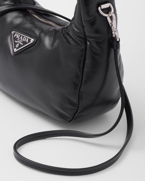 PP Soft padded nappa leather mini-bag - Black