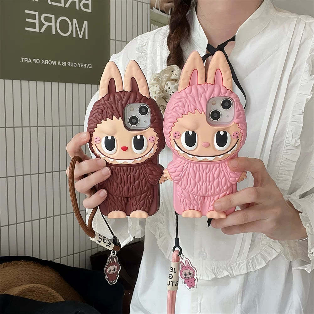 cute-cartoon-labubu-zimomo-silicon-case-brown-pink-iphone-case-6825