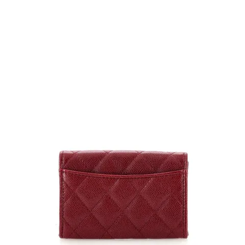CC Classic Flap Card Case Quilted Caviar