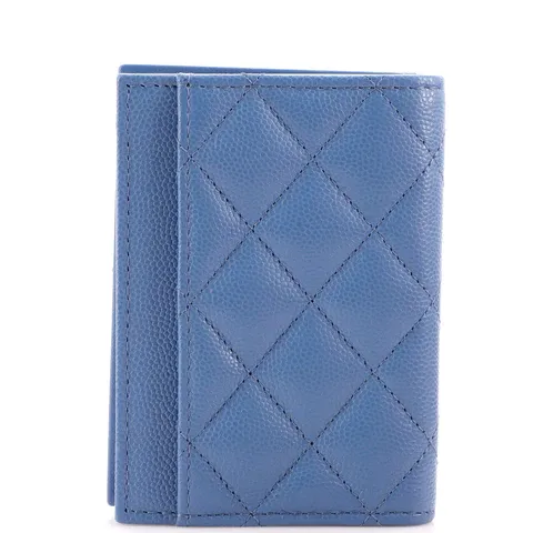 CC Bi-Fold Card Case Quilted Caviar