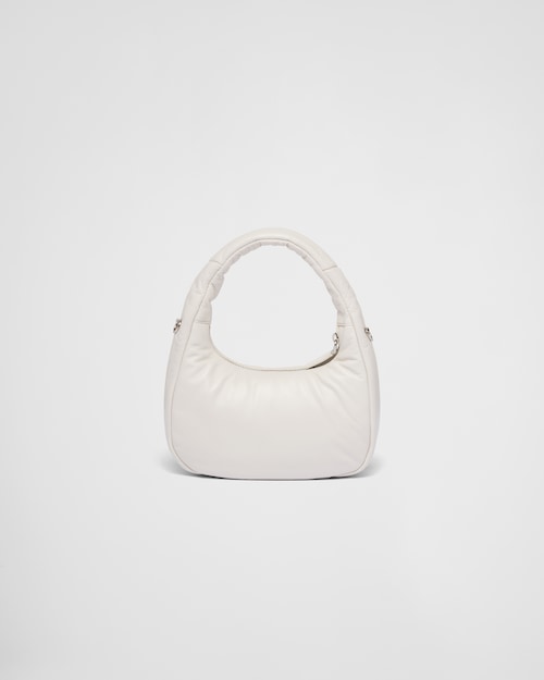 PP Soft padded nappa leather mini-bag - White