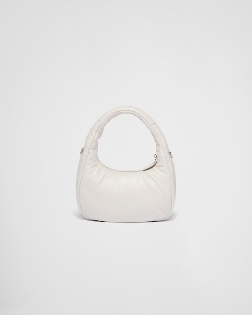PP Soft padded nappa leather mini-bag - White