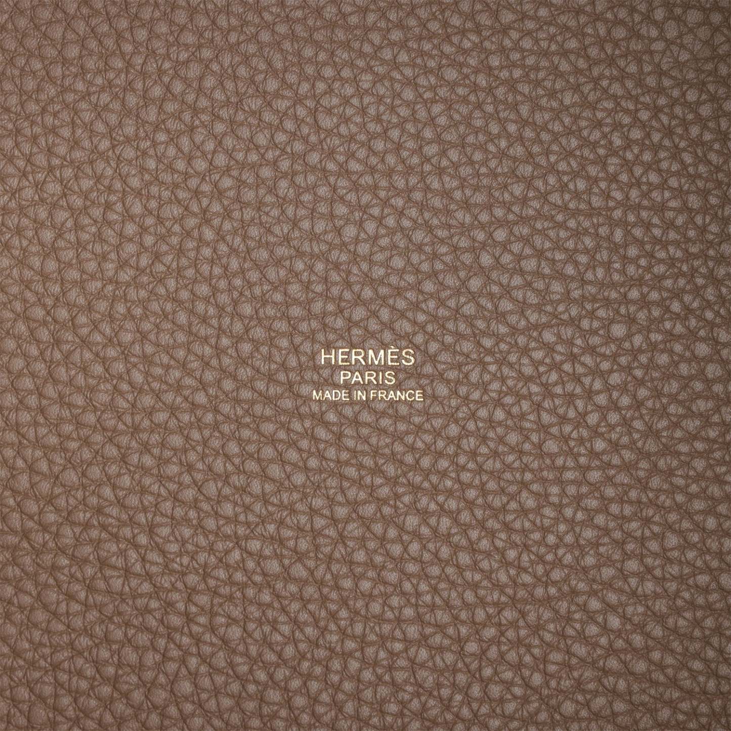 H Picotin Lock 22 Etoupe Clemence Gold Hardware