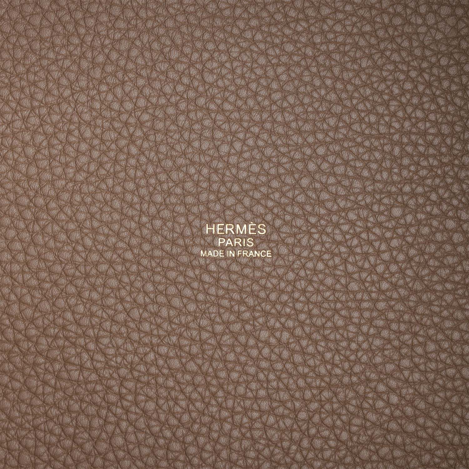 H Picotin Lock 22 Etoupe Clemence Gold Hardware