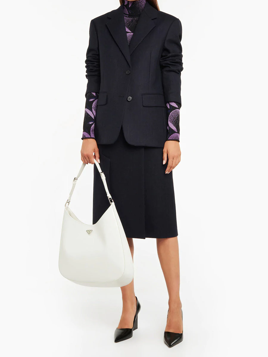 PP Cleo Maxi Brushed Leather Shoulder Bag