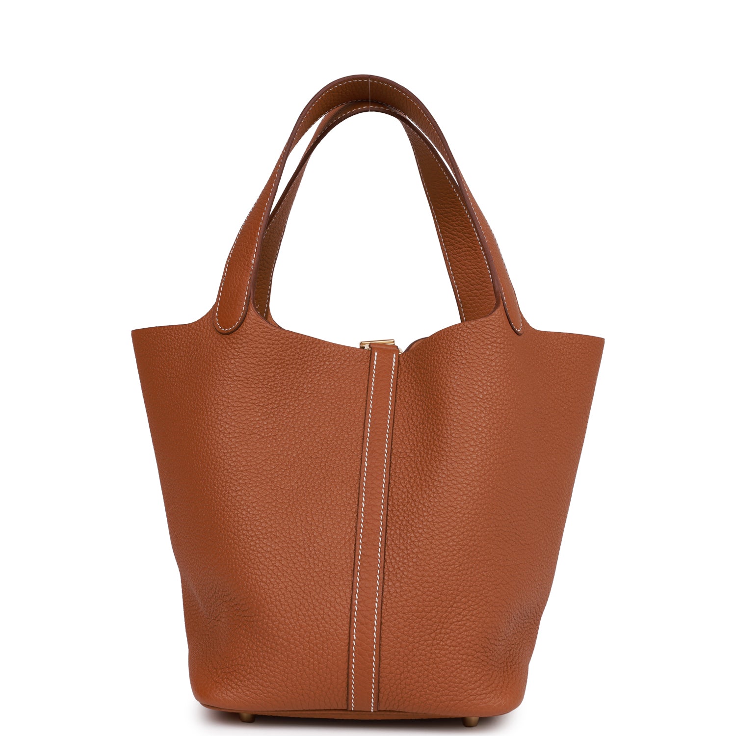 H Picotin Lock 22 Gold Clemence Gold Hardware