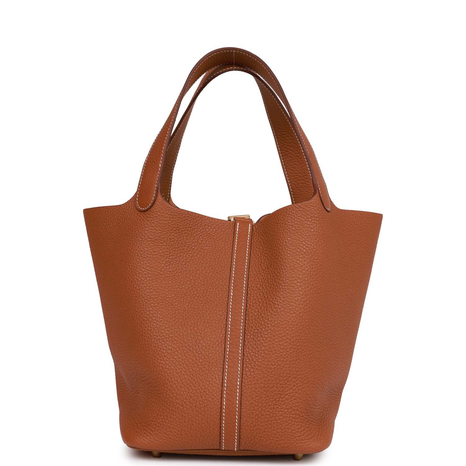 H Picotin Lock 22 Gold Clemence Gold Hardware