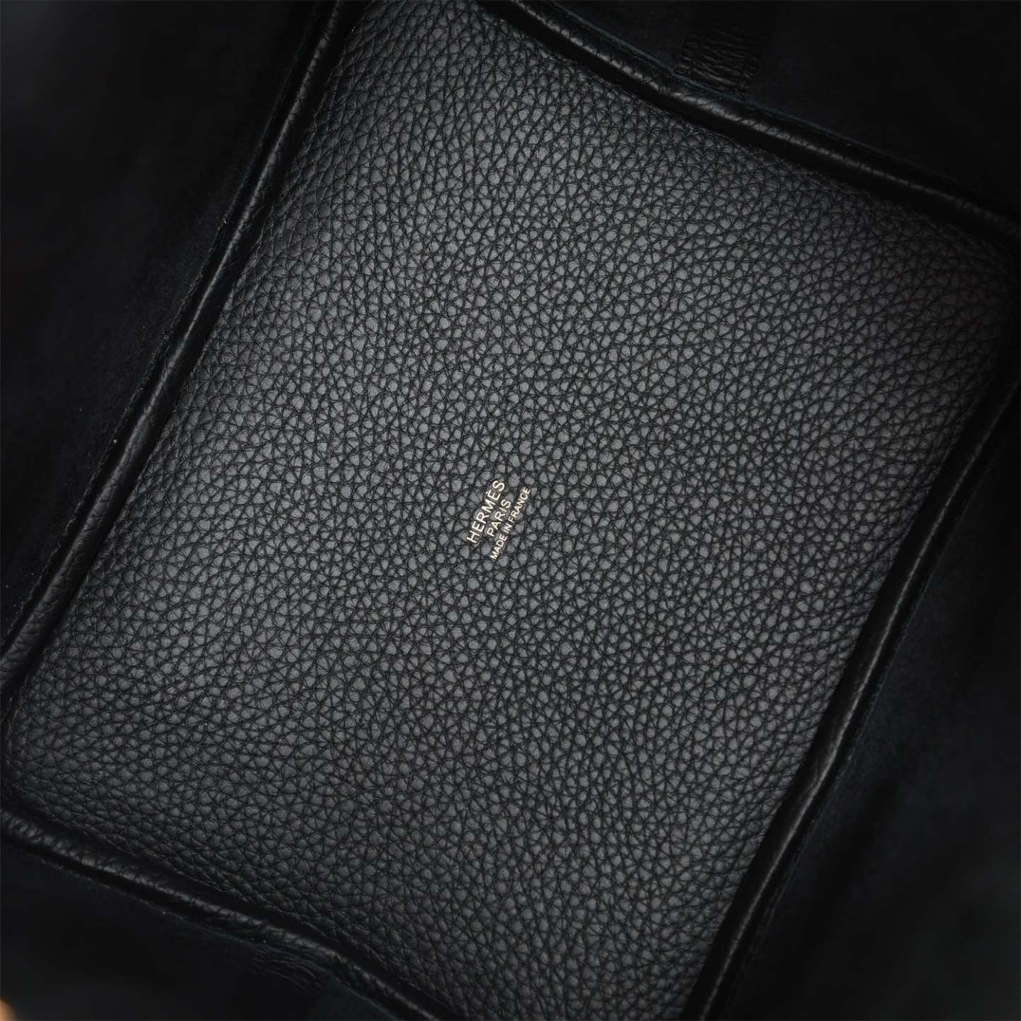 H Picotin Lock 22 Black Clemence Gold Hardware