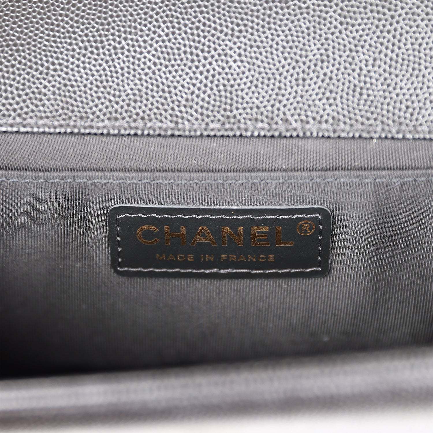 CC Medium Boy Bag Black Caviar Antique Gold Hardware