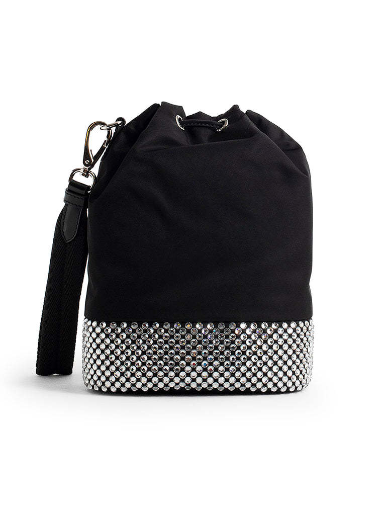 PP Bucket Re-Nylon Bag with Artificial Crystals