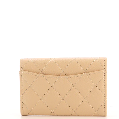 CC Classic Flap Card Case Quilted Caviar