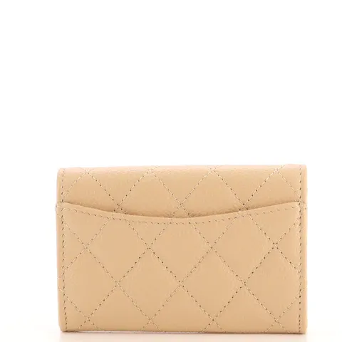 CC Classic Flap Card Case Quilted Caviar