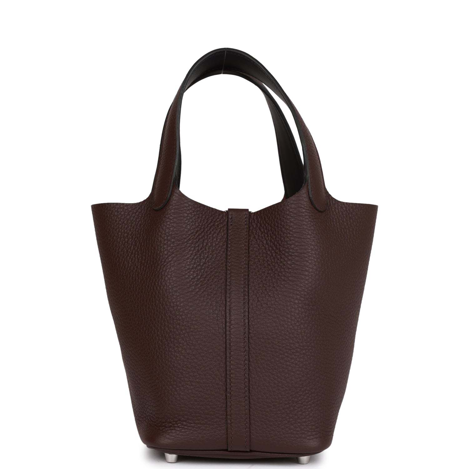 H Eclat Picotin Lock 18 Rouge Sellier Clemence Palladium Hardware