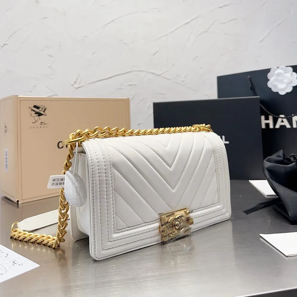 CHEVRON BOY CC HANDBAG