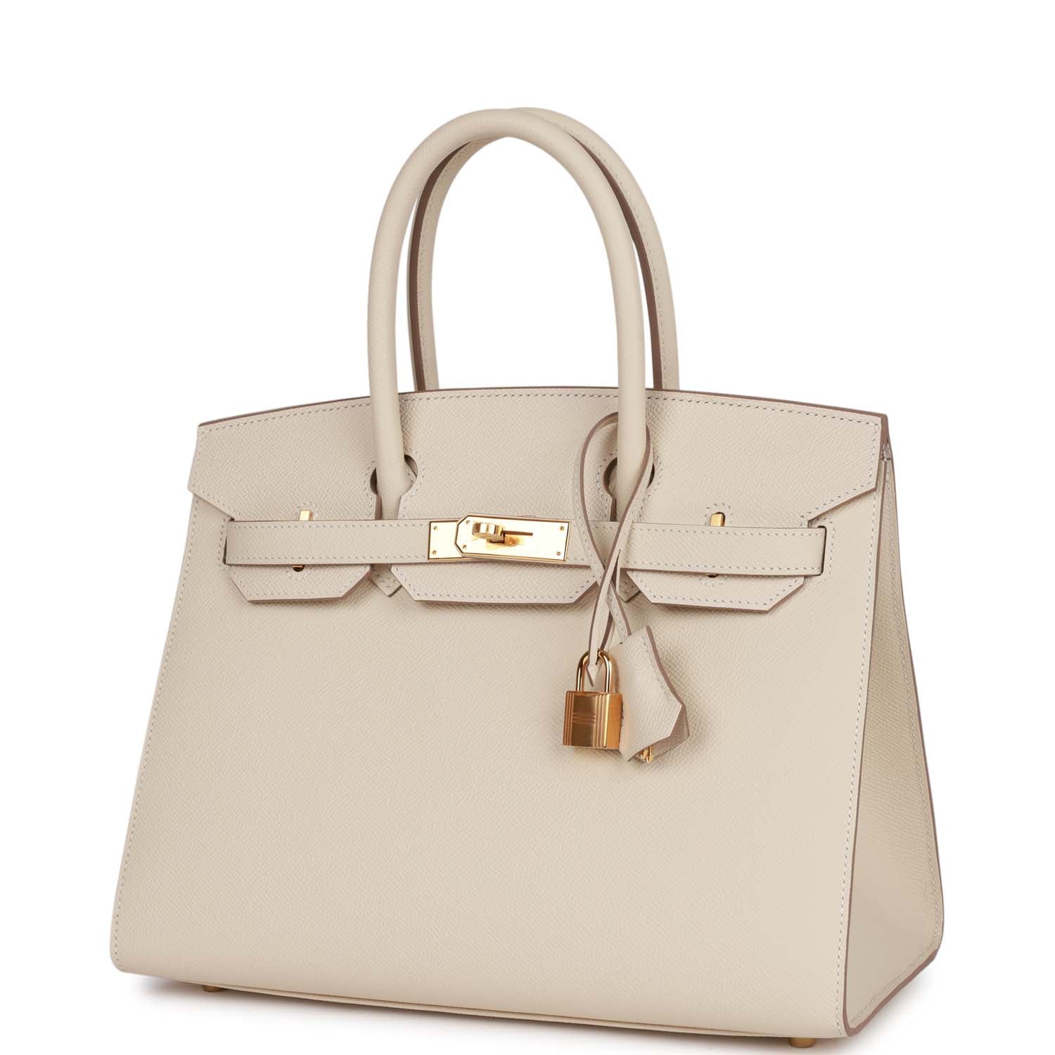 H Birkin Sellier 30 Craie Epsom Gold Hardware