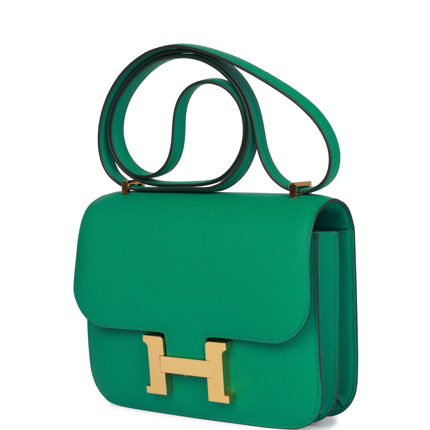 H Constance 18 Vert Jade Epsom Gold Hardware