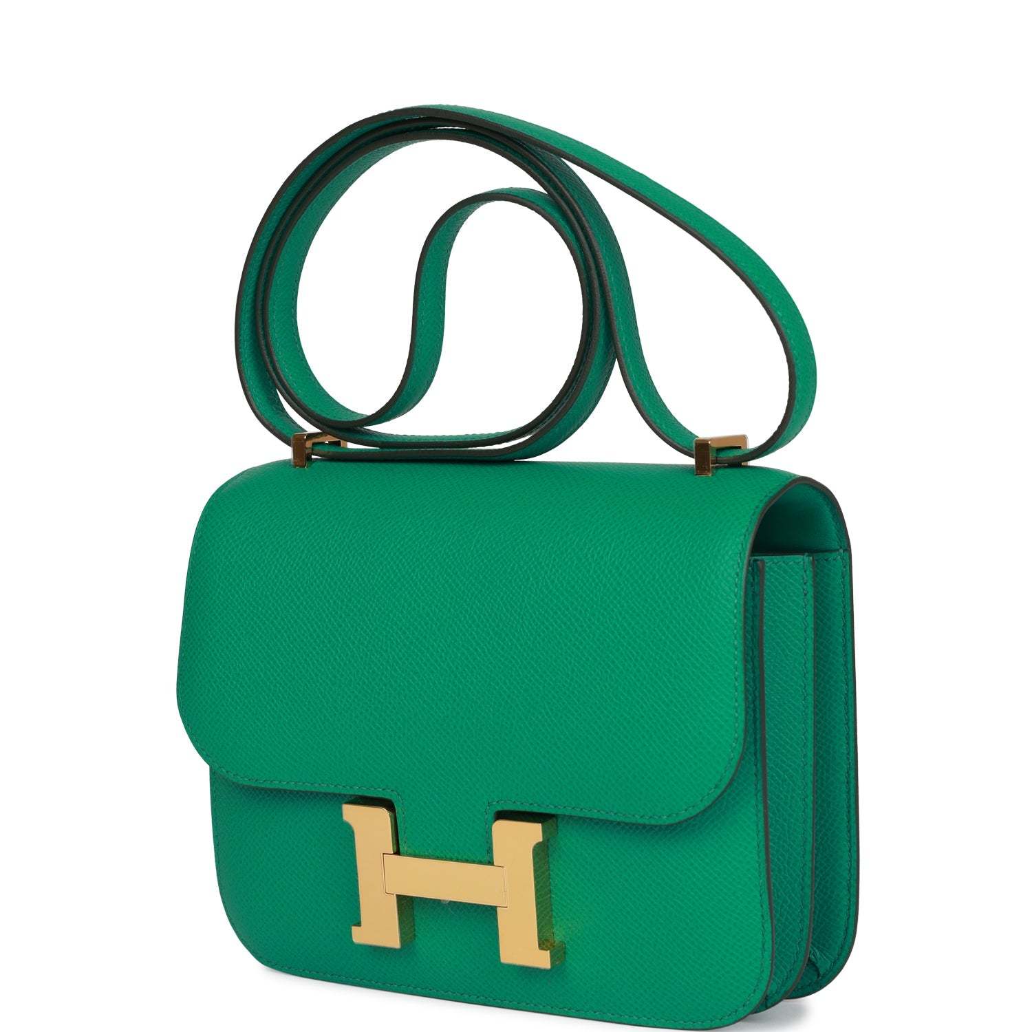 H Constance 18 Vert Jade Epsom Gold Hardware