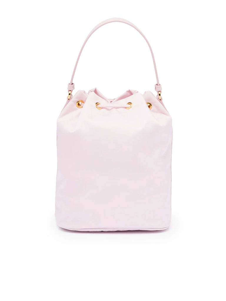 PP Duet Re-Nylon Bucket Shoulder Bag in Alabaster Pink