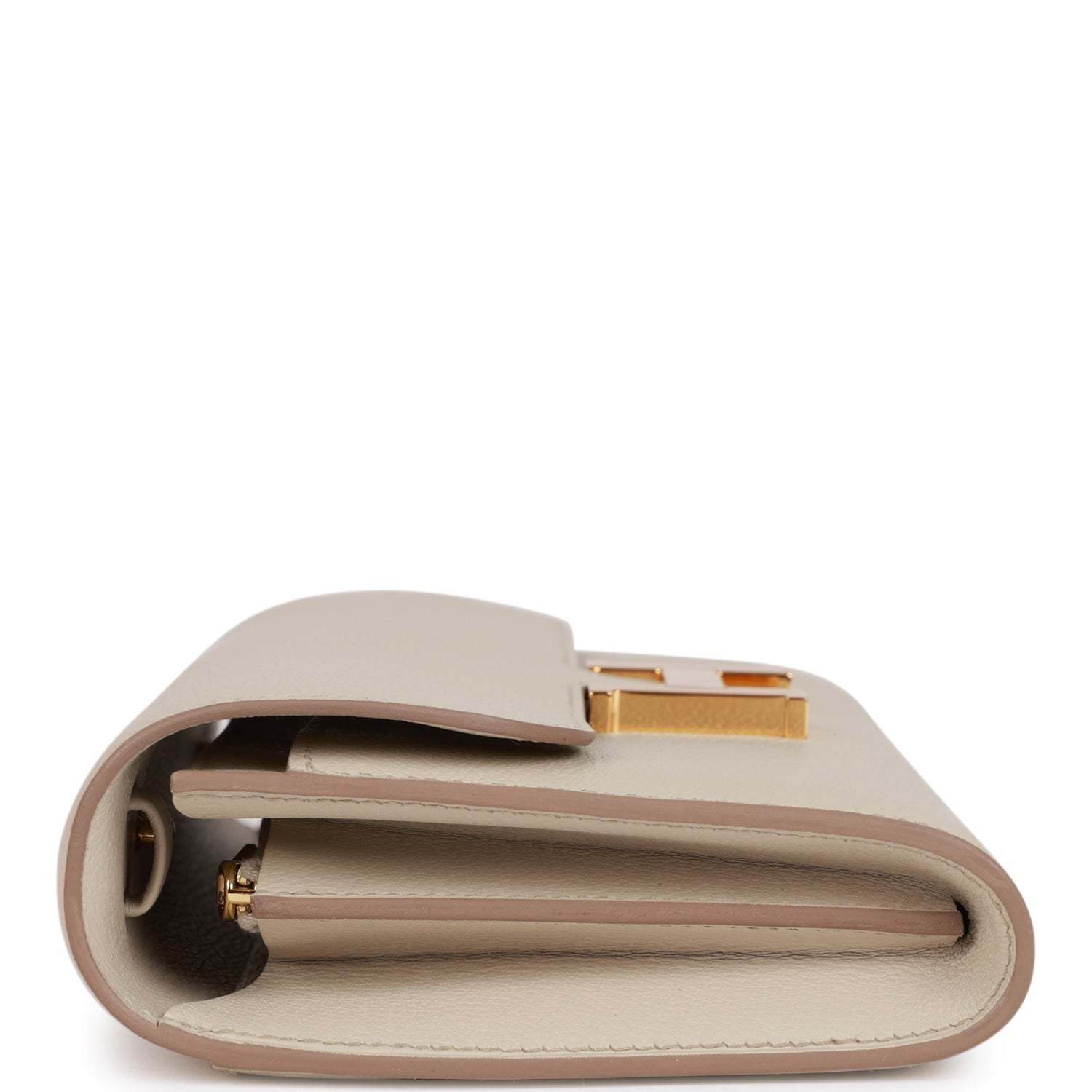 H Constance Wallet To Go Beton Evercolor Gold Hardware