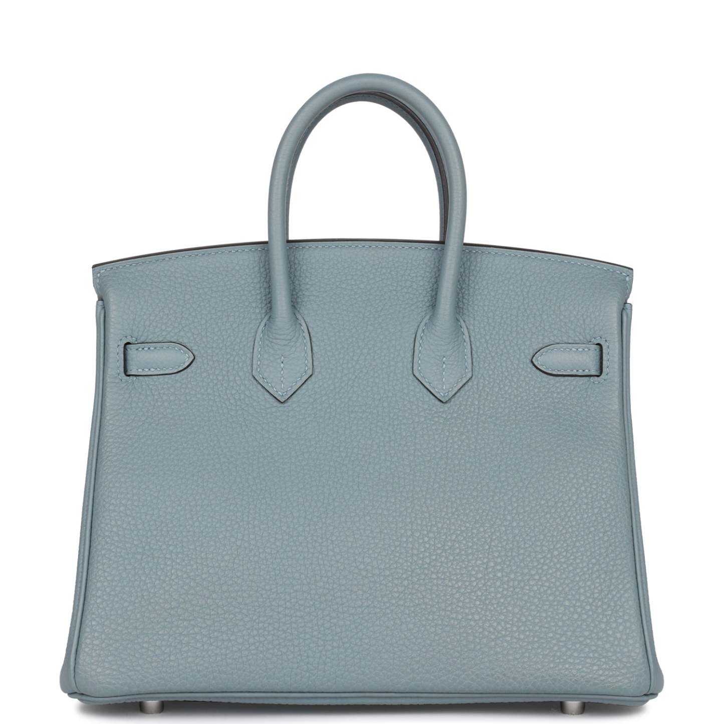 H Birkin 25 Bleu Lin Verso Togo Palladium Hardware