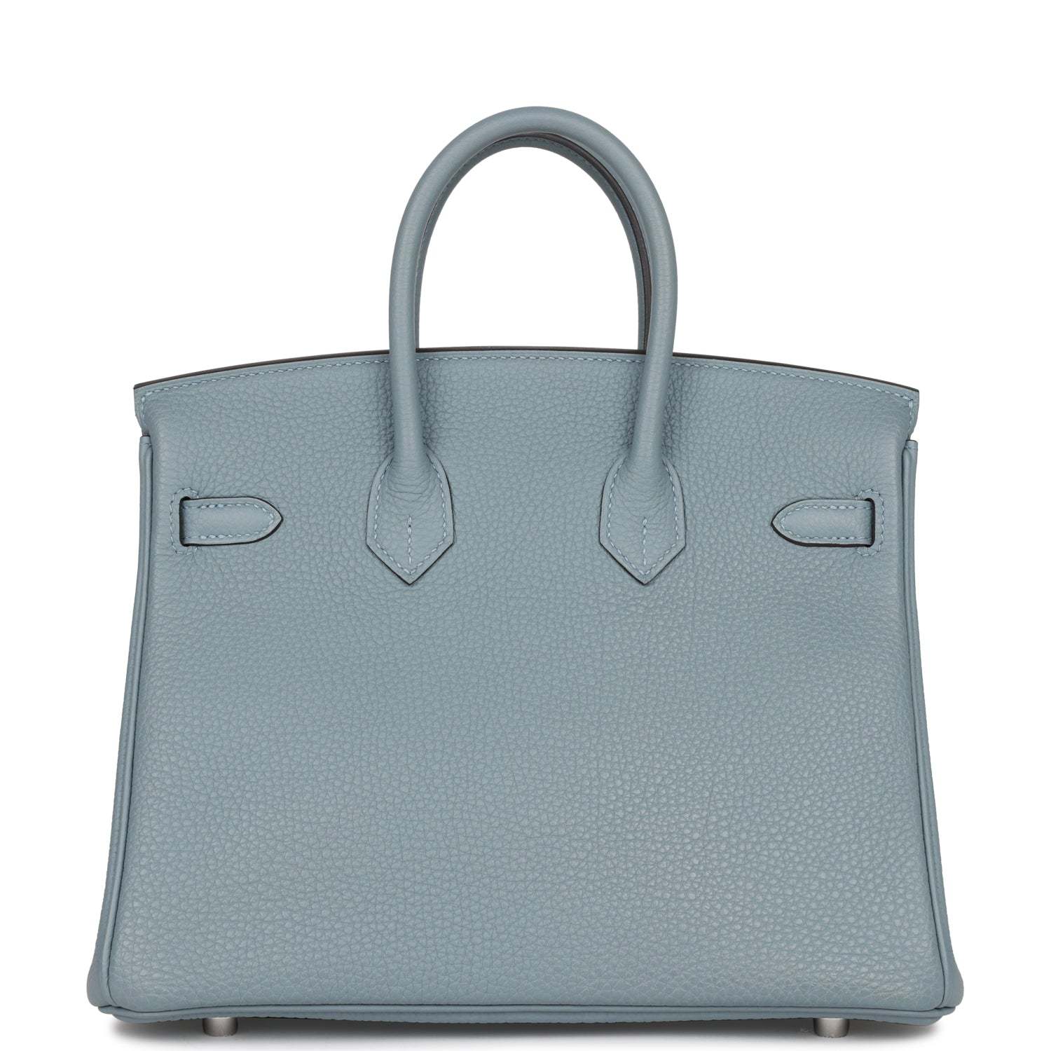 H Birkin 25 Bleu Lin Verso Togo Palladium Hardware