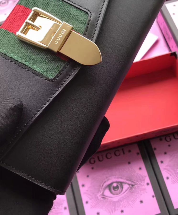 GG Sylvie leather continental wallet 476084