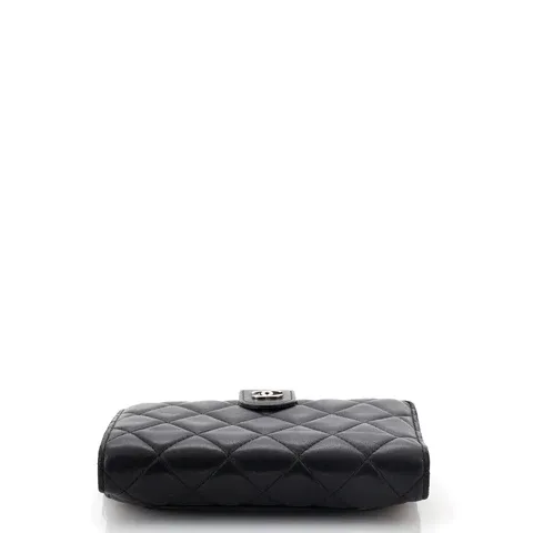 CC French Wallet Quilted Lambskin