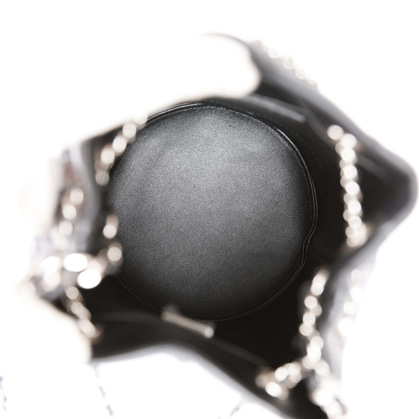 CC Mini Bucket Bag Black Lambskin Silver Hardware