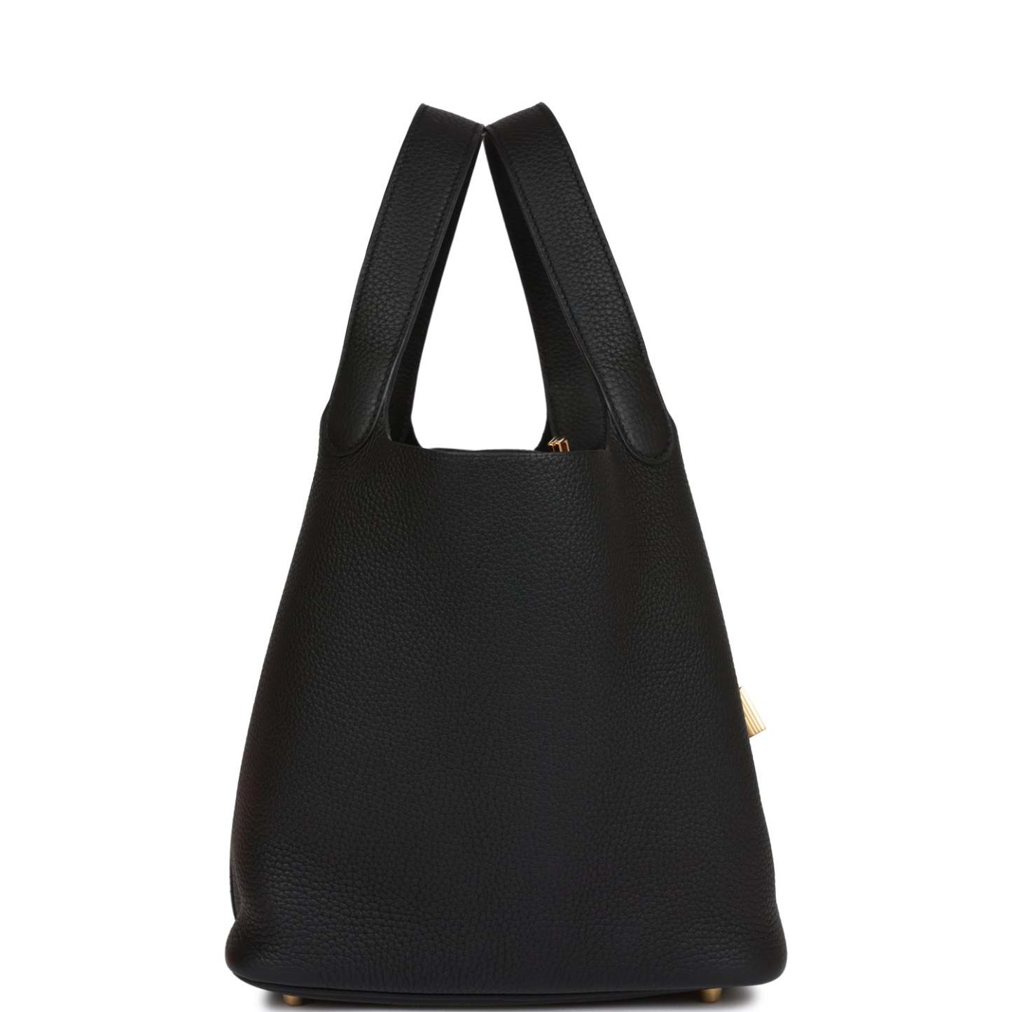 H Picotin Lock 22 Black Clemence Gold Hardware