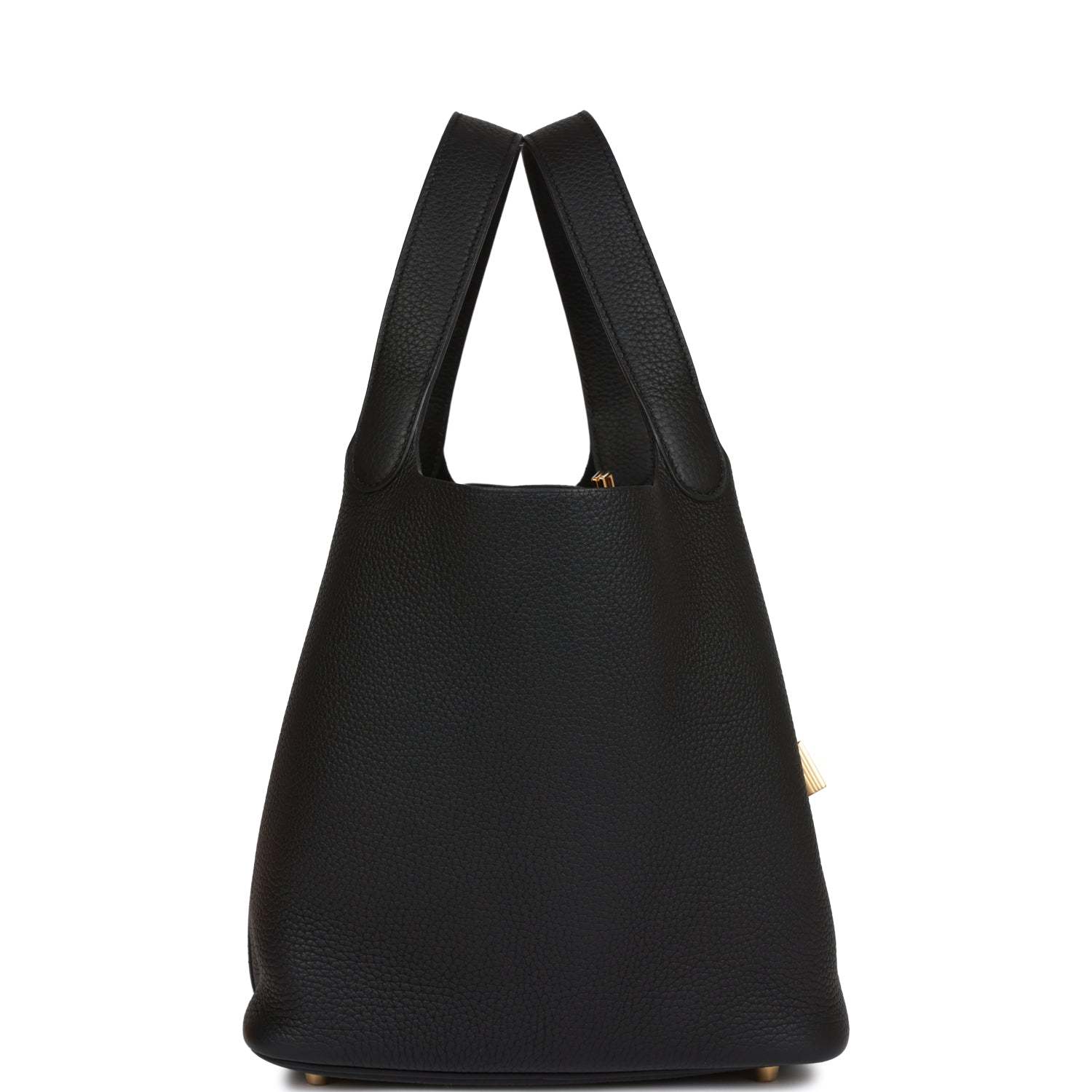 H Picotin Lock 22 Black Clemence Gold Hardware