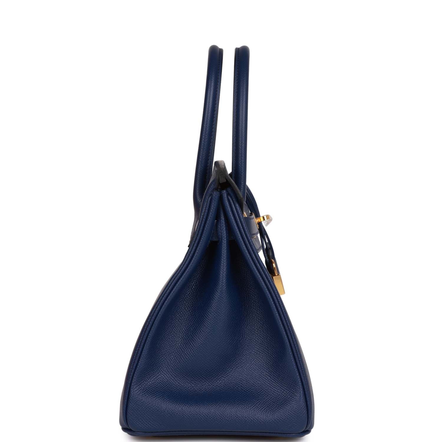 H Birkin 30 Bleu Saphir Epsom Gold Hardware