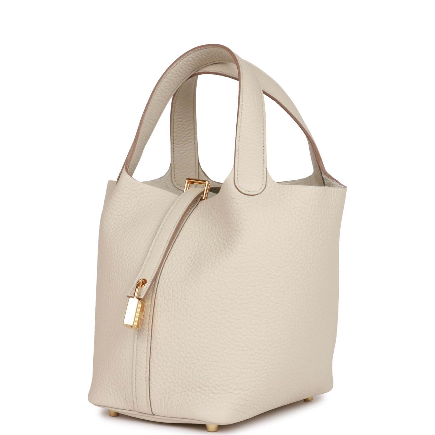 H Picotin Lock 18 Beton Clemence Gold Hardware