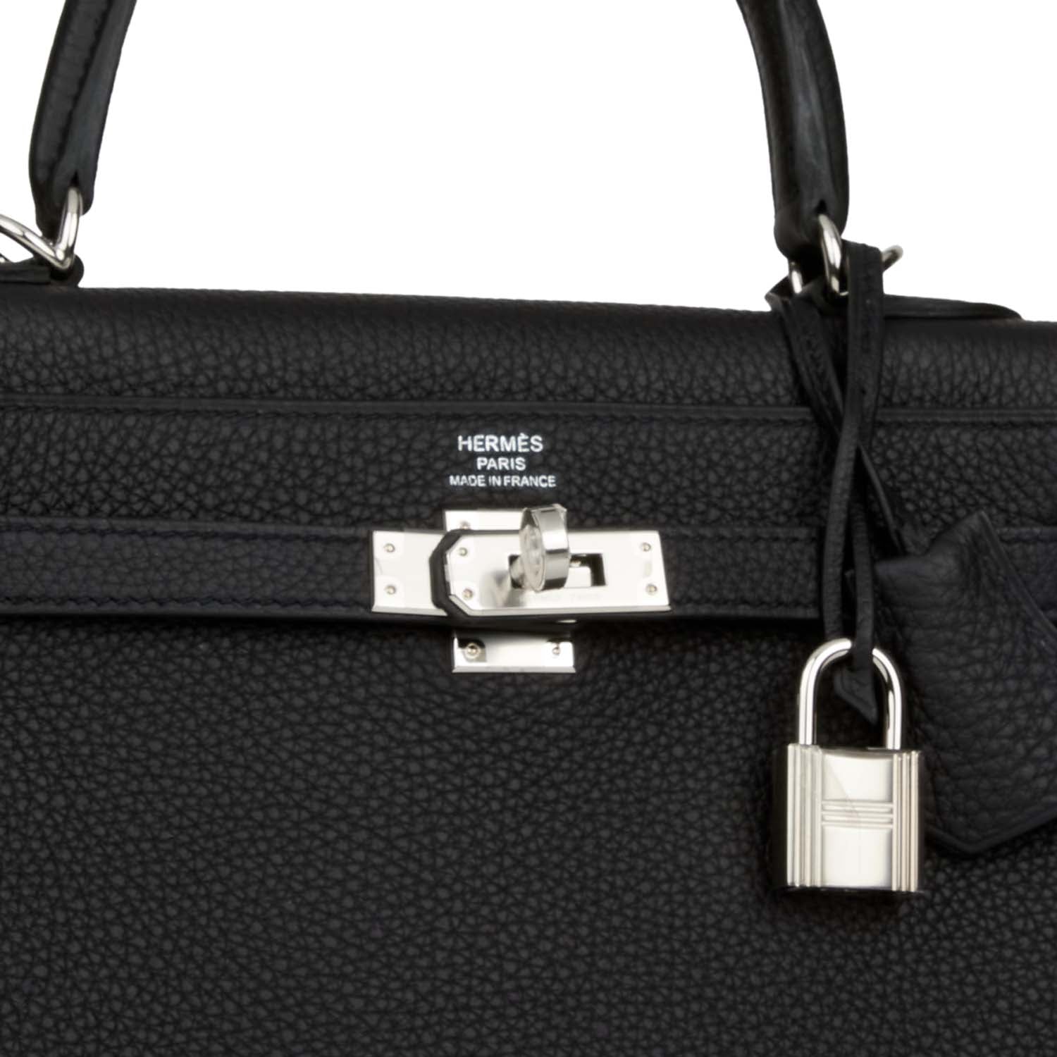 H Kelly Retourne 25 Black Togo Palladium Hardware