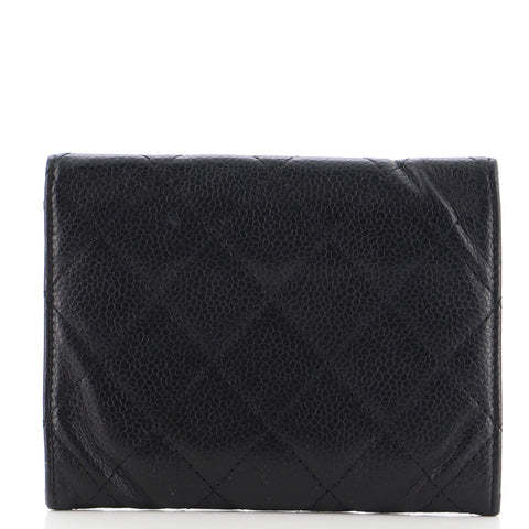 CC Compact Wallet Quilted Caviar