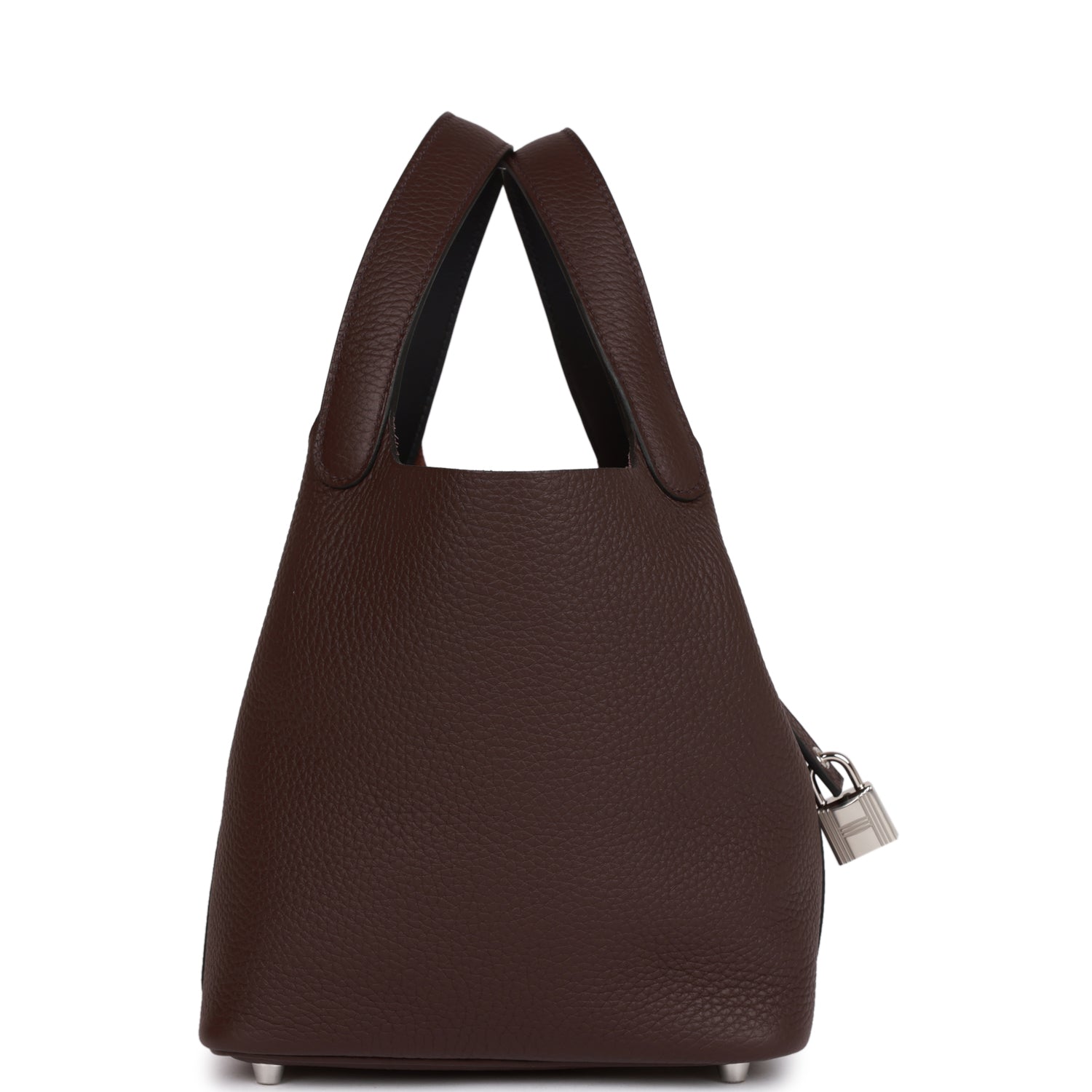 H Eclat Picotin Lock 18 Rouge Sellier Clemence Palladium Hardware