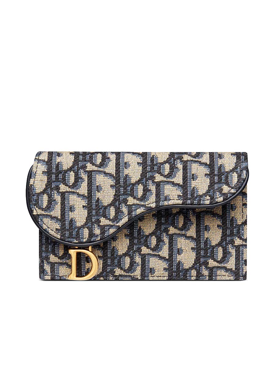 d-saddle-flap-compact-zipped-card-holder-in-blue-d-oblique-jacquard-5018
