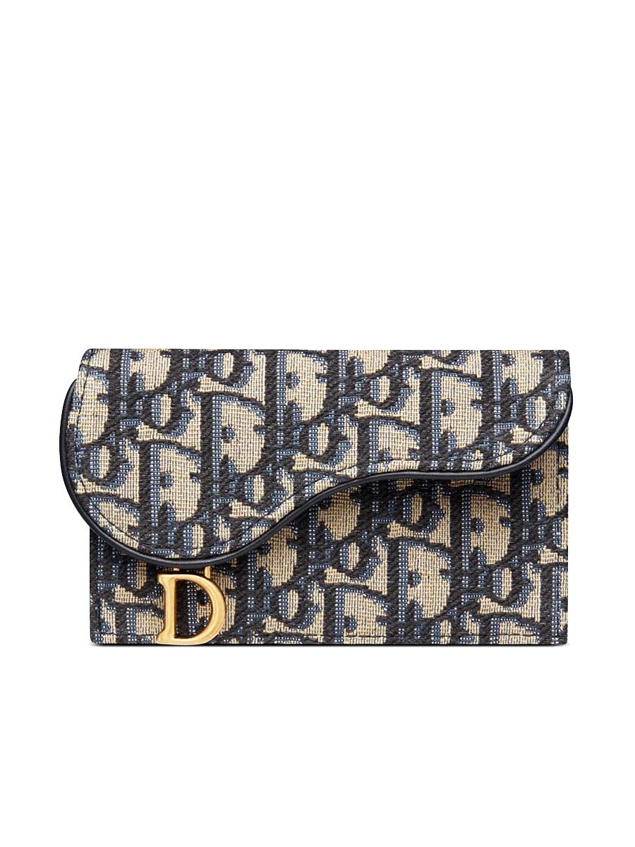 d-saddle-flap-compact-zipped-card-holder-in-blue-d-oblique-jacquard-5018