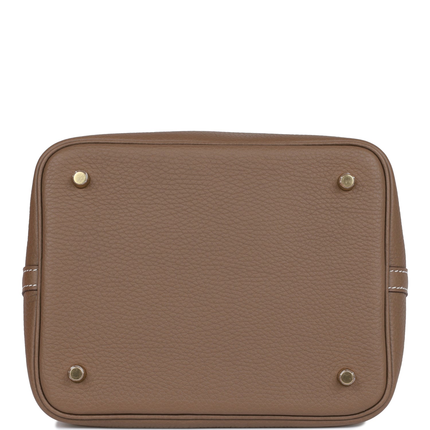 H Picotin Lock 22 Etoupe Clemence Gold Hardware