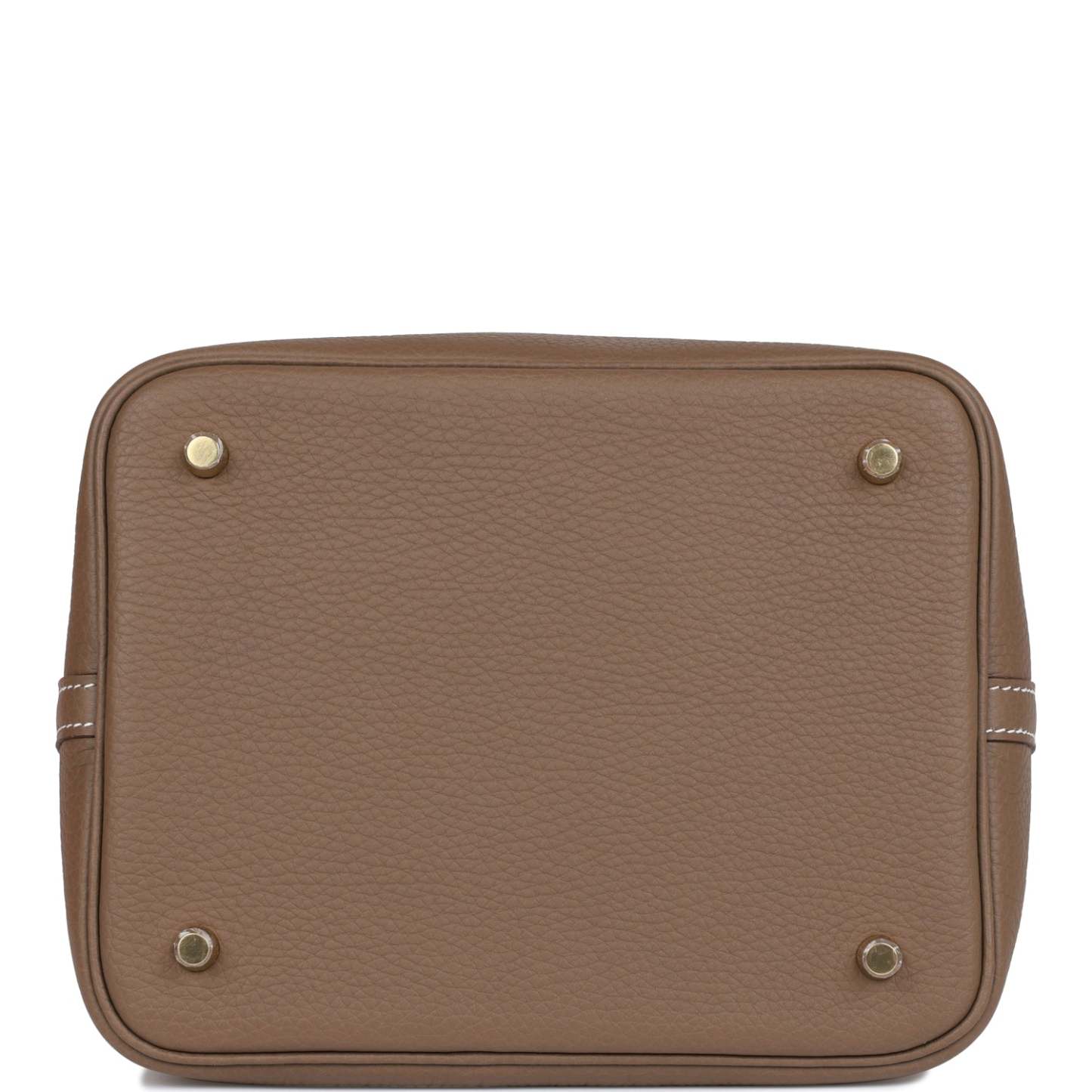 H Picotin Lock 22 Etoupe Clemence Gold Hardware