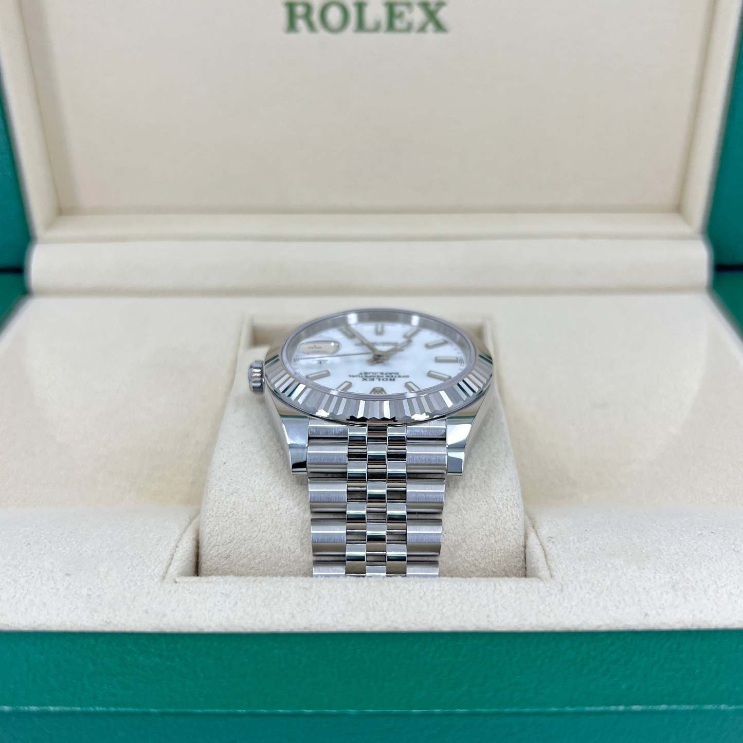 Rolex Datejust 41 Oystersteel and 18K White Gold 41 mm White Dial,  Ref# 126334-0010