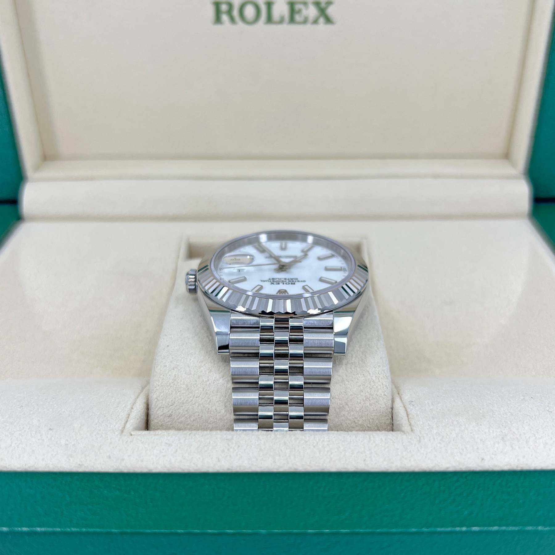 Rolex Datejust 41 Oystersteel and 18K White Gold 41 mm White Dial,  Ref# 126334-0010