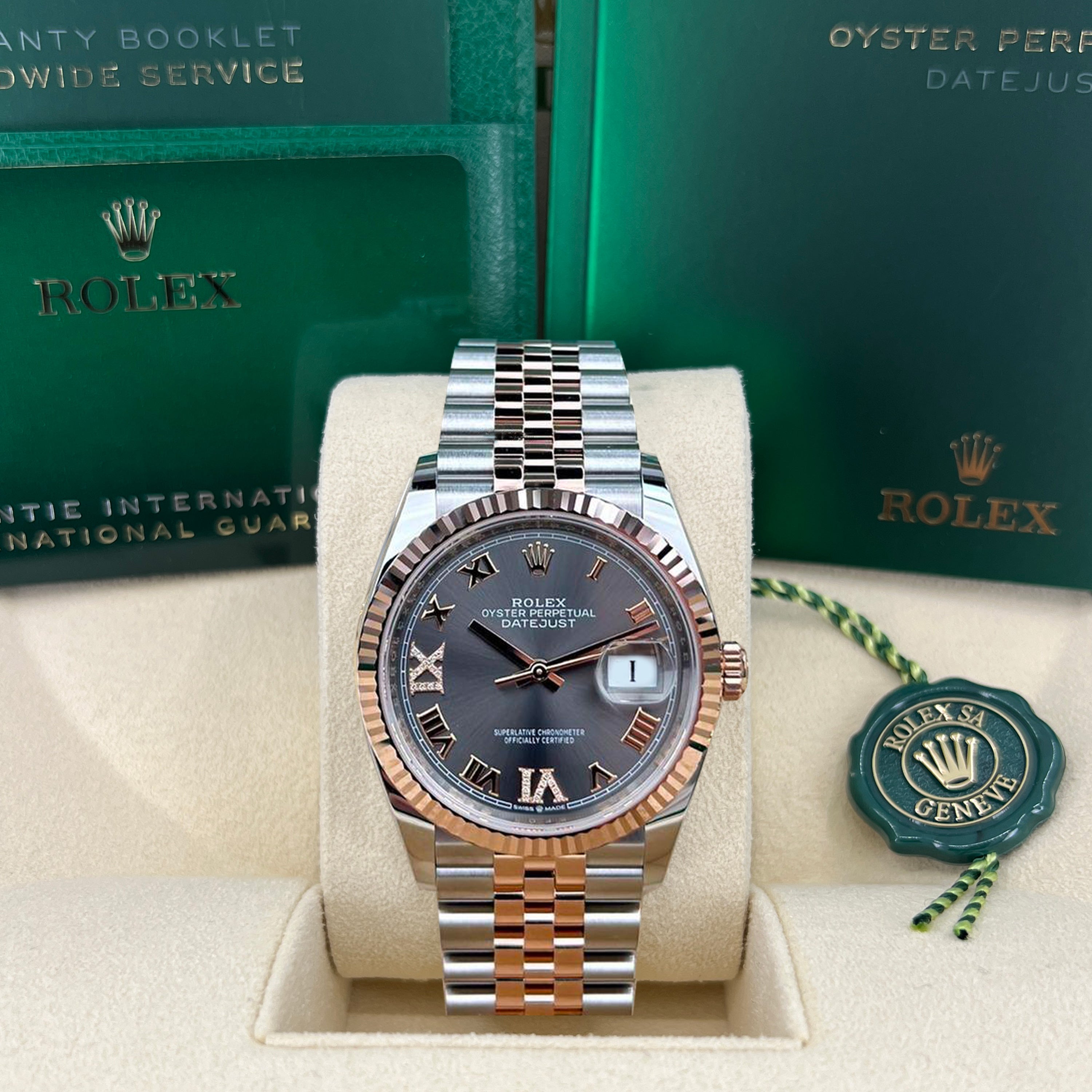 Rolex Datejust 36, 18k Everose Gold and Stainless Steel, 36mm, Ref# 126231-0023