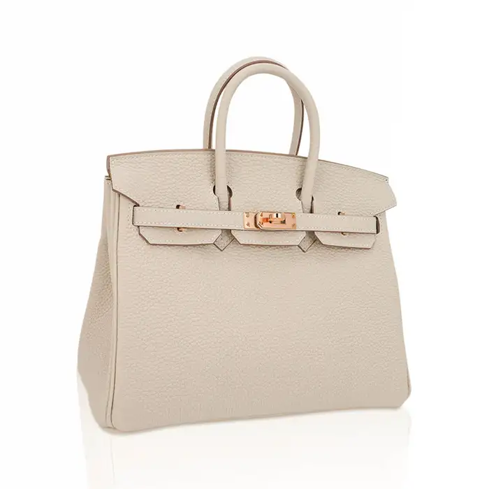 H Birkin 35 Craie Togo Palladium Hardware rose gold