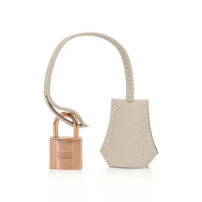 H Birkin 35 Craie Togo Palladium Hardware rose gold