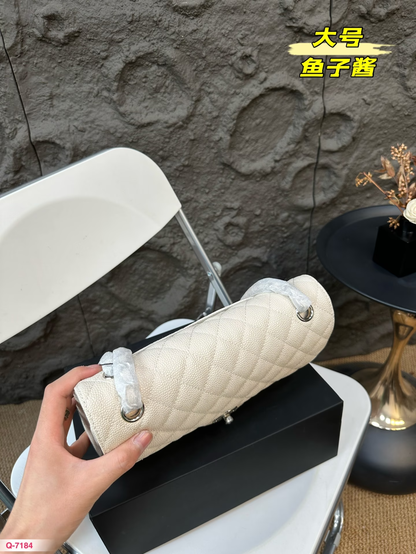 cc-new-arrival-cf-caviar-leather-bag-size-25-15-cm-8613