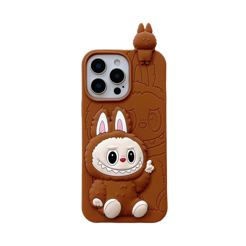 cute-cartoon-labubu-3d-silicon-case-brown-pink-iphone-case-6607