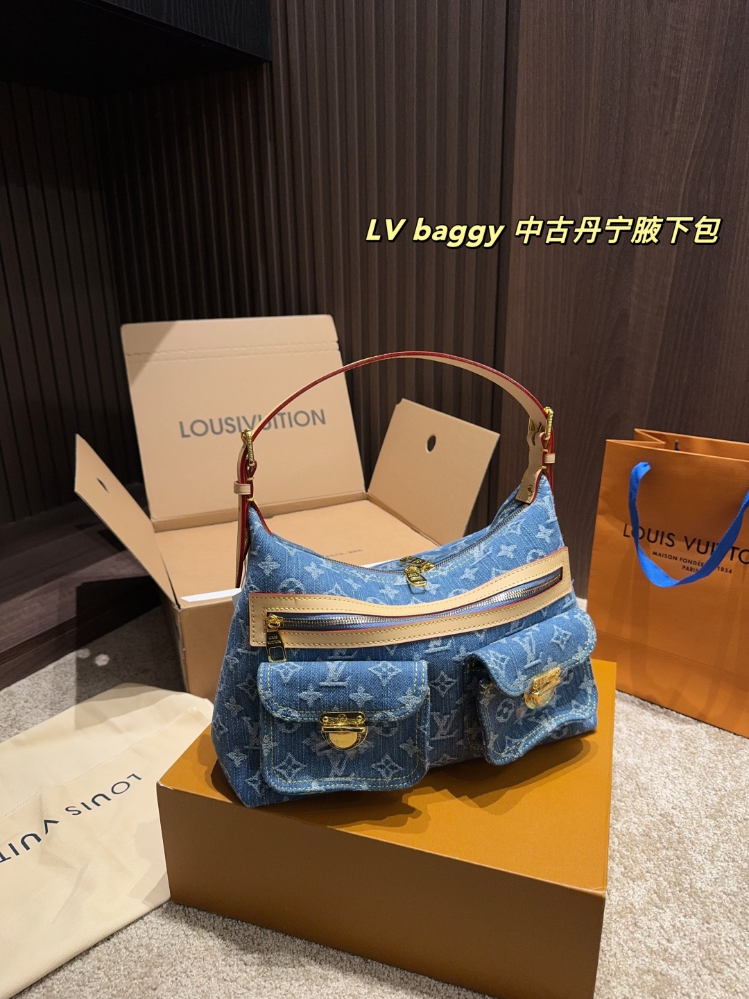 louis-new-arrival-vintage-denim-bag-size-29-20-cm-3056