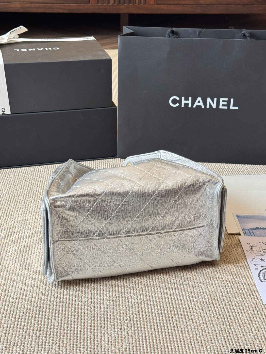 Cc new arrival 25s hobo silver bag size: 25*20  cm