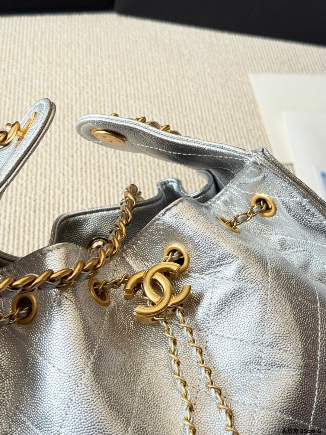 Cc new arrival 25s hobo silver bag size: 25*20  cm