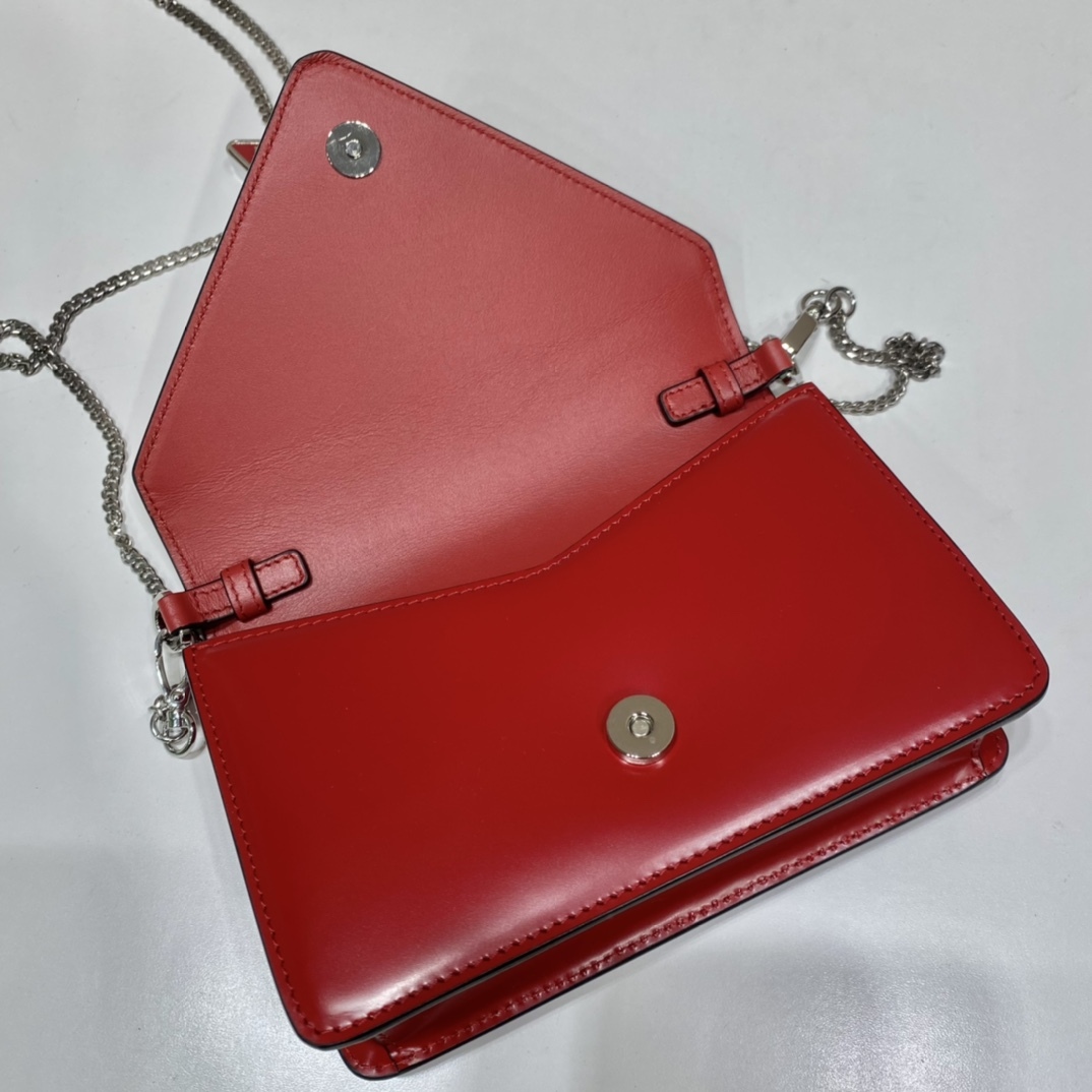 Pra Brushed Shoulder Bag Red For Women, Women's Bags 6.7in/17cm 1BH189_ZO6_F02SB_V_5KO